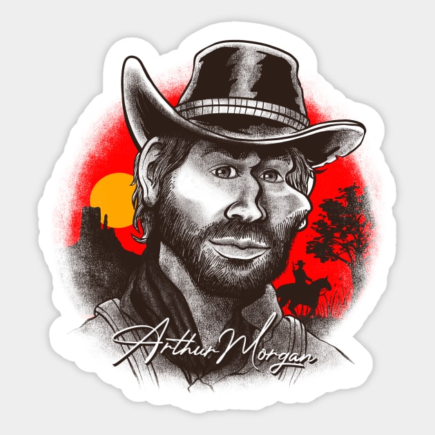 Red Redemption Fan Art For Red Dead Sticker TeePublic